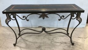 Faux Marble Aluminum Base Sofa/Console Table