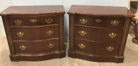 Pair of Bassett Chippendale Style Furniture Night Stands