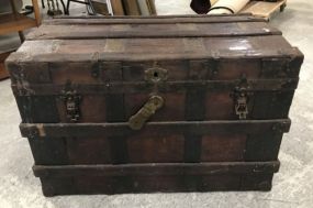 Antique Wood Storage Trunk