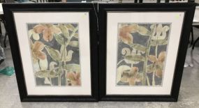 Pair of Large Decor Floral Prints