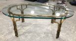 Oval Glass Top Coffee Table