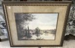 Large Modern Framed Print of Waterway