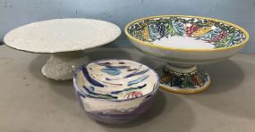 Potter Bowl and Compote Stands