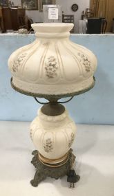 Vintage Frosted Glass Two Tier Lamp