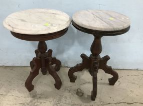 Two Marble Top Small Tables