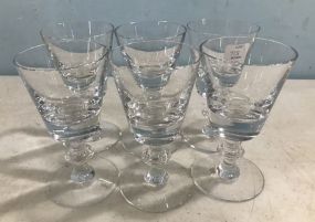 Set of 6 Val St. Lambert Glasses