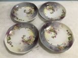 Set of 4 MZ Austria Pink Floral Salad Plates