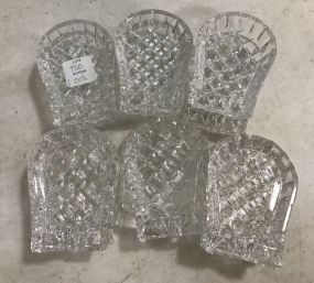 Set of 12 Clear Glass Ashtrays