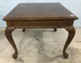 Queen Anne Style Square Lamp Table