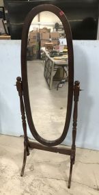 Powell Modern Cherry Cheval Mirror