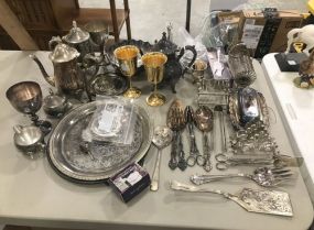 Group of Silver Plate Serving Pieces