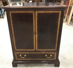 Modern Small Banded Two Door Entertainment Center