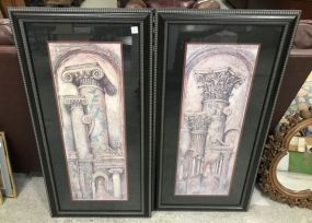 Pair of Grecian Column Prints