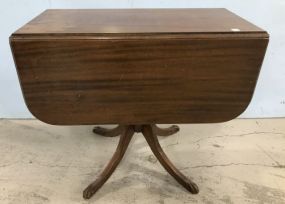 Mahogany Drop Leaf Pedestal Table