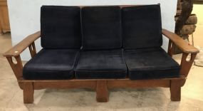 Vintage Farm Style Three Cushion Sofa