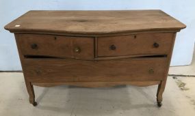 Oak Bowfront Dresser Base