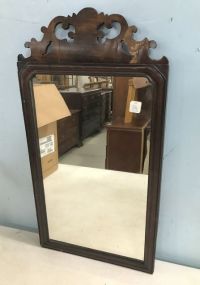 Antique Mahogany Veneer Wall Mirror