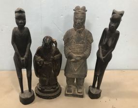 Asian and African Carved Statues