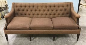 Henredon Mid Century Tufted 3 Cushion Sofa