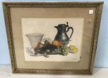 Large Signed Fruit Still Life Print