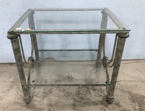 Metal and Glass Side Table