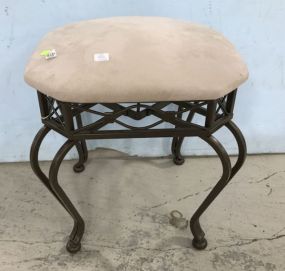 Small Upholstered Top Vanity Stool