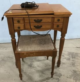 Sewing Machine in Cabinet