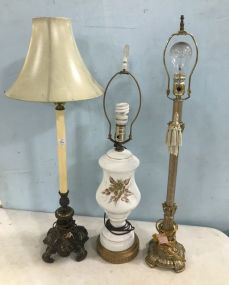 Three Assorted Table Lamps