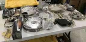 Large Group of Silver Plate Serving Pieces