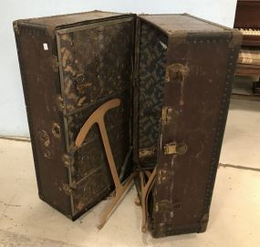 Large Antique Traveling Storage Trunk