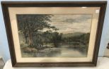 BW Leader 1899 Framed Pastoral River Scene