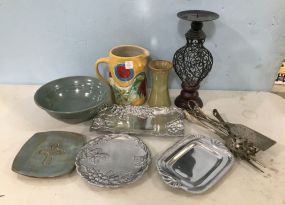 Group of Pottery and Decor Pieces