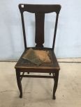 Oak T Back Side Chair