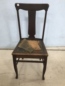 Oak T Back Side Chair