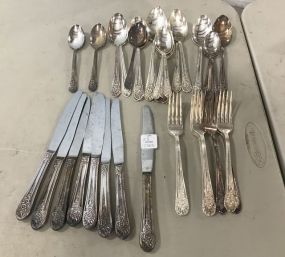 W.M. Rogers Silver Plate Partial Flatware Set