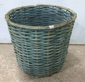 Large Blue Woven Basket