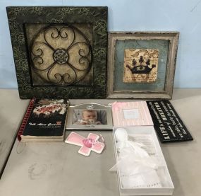 Group of Picture Frames and Wall Art Plaques