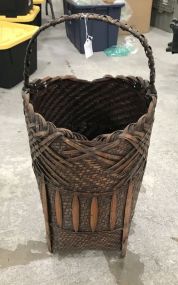 Tall Woven Handled Basket