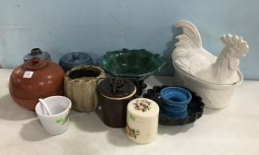 Group of Pottery and Decor