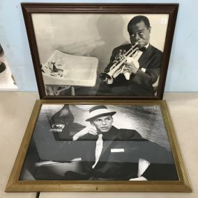 Louis Armstrong and Frank Sinatra Framed Posters