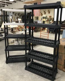 Two Plastic Storage Shelves