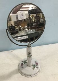 Hand Painted Porcelain Base Vanity Mirror