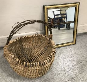 Buttocks Basket and Small Wall Mirror
