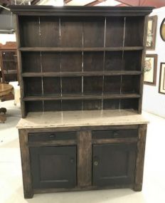 Antique Step Back Welsh Cabinet