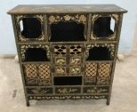 Oriental Black & Gold Display Cabinet