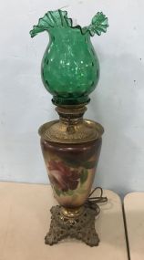 Victorian Style Hand Painted Kerosene Lamp