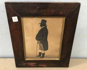 Reuben Wright Silhouette Painting of William Brodhurst 1845