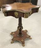 French Empire Style Pedestal Lamp Table