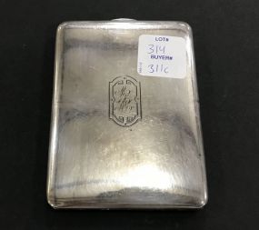 Sterling Silver R & B Co. Cigarette Case