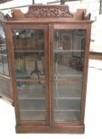 Antique Mahogany Double Door Bookcase